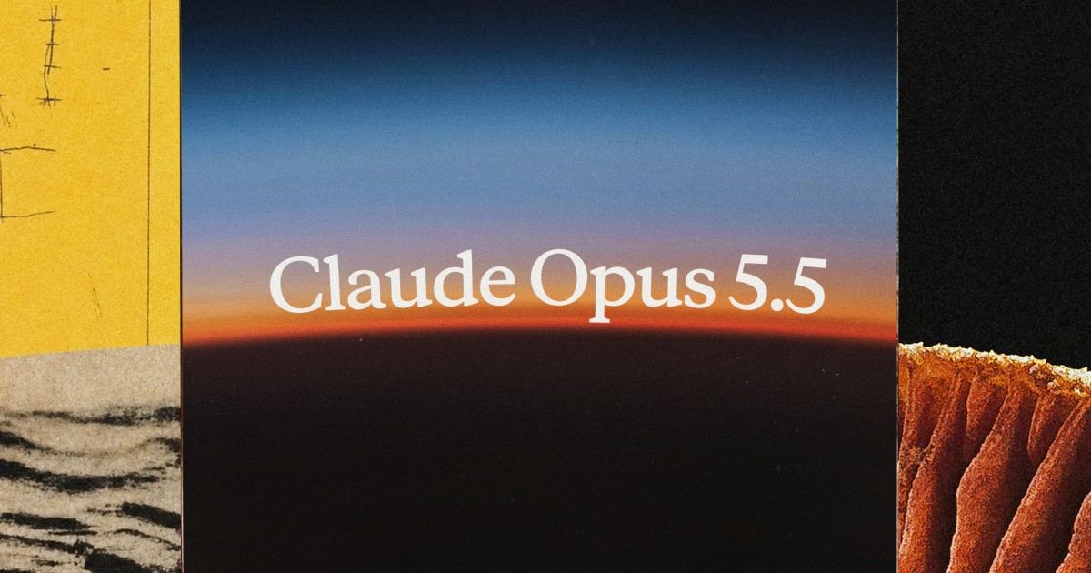 Naslovna grafika ob predstavitvi modela Claude Opus 5.5 podjetja Anthropic
